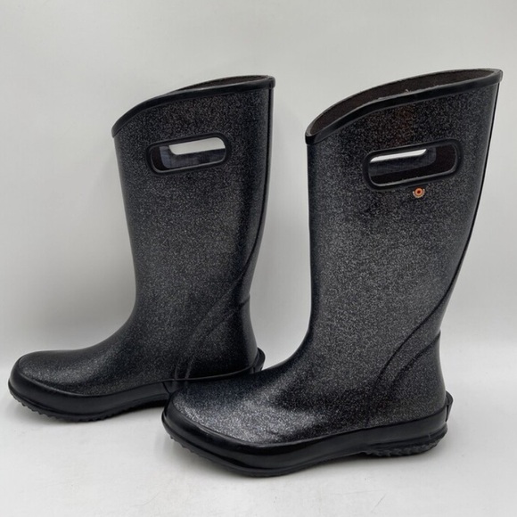 Bogs Women's Waterproof Rain Boots -Black Glitter - Picture 4 of 13